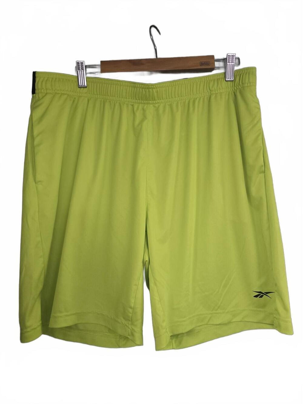 Reebok Men's XL Neon Yellow Athletic Shorts Speedwick